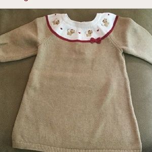 Gymboree dress with kitty's on top with red bow.